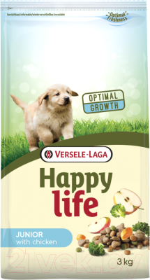 

Корм для собак Happy Life, Для щенков, курица / 431039