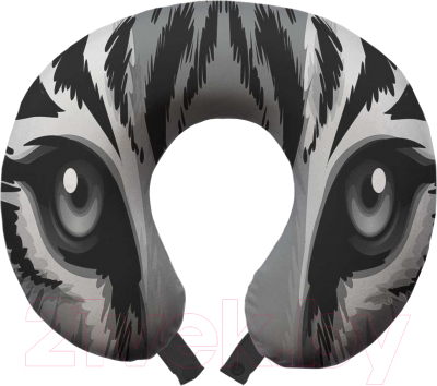 Подушка на шею Ambesonne Взгляд серого тигра / trp-39140