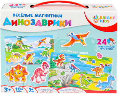 

Развивающая игрушка Bright Kids, Веселые магнитики. Динозаврики / ИН-5523