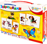 

Развивающие карточки Bright Kids, Пазлы. Знакомимся со зверюшками / ИН-7622