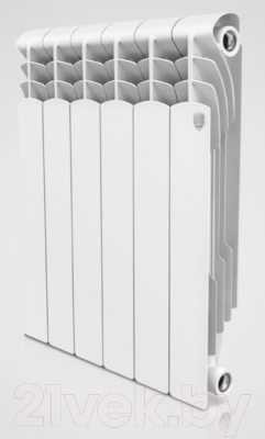 Радиатор биметаллический Royal Thermo Revolution Bimetall 500 (4 секции, с монтажным комплектом, кронштейном и кранами)