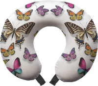Подушка на шею Ambesonne Вихрь из бабочек / trp-15890 - 