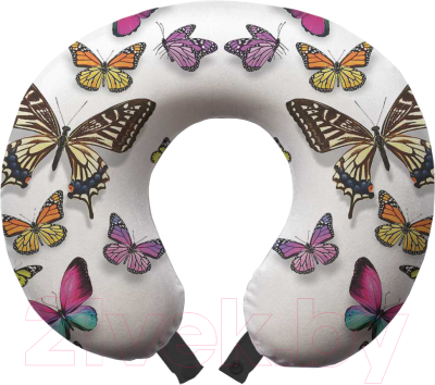 Подушка на шею Ambesonne Вихрь из бабочек / trp-15890