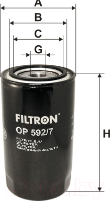 Масляный фильтр Filtron OP592/7