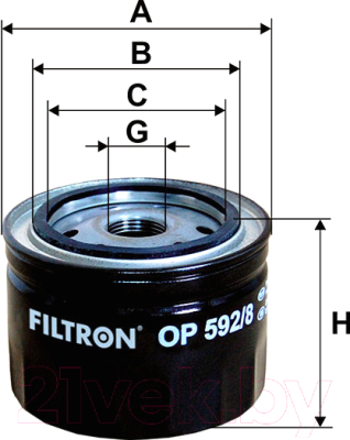 Масляный фильтр Filtron OP592/8