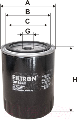 Масляный фильтр Filtron OP632/5