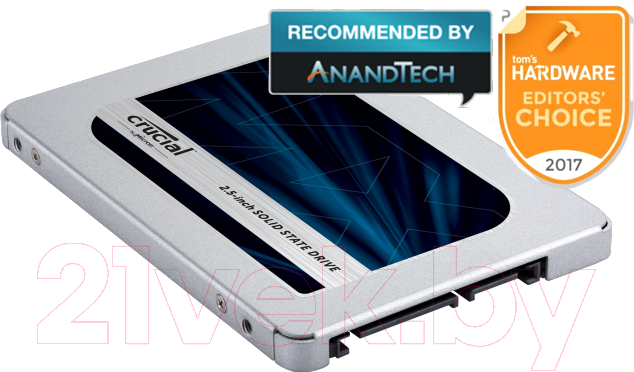 SSD диск Crucial MX500 500GB (CT500MX500SSD1N)