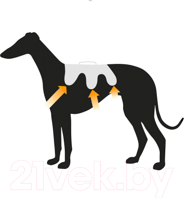 Шлея-жилетка для животных Ferplast Ergotrekking XL / 75467152 (XL, черный)