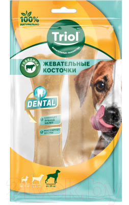 Лакомство для собак Triol Dental Косточки жевательные / 10151074 (160-170г/2шт)