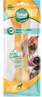 Лакомство для собак Triol Dental Кость жевательная / 10151075 (150-160г/1шт)