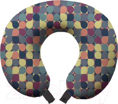 Подушка на шею Ambesonne Разноцветные капли / trp-31365