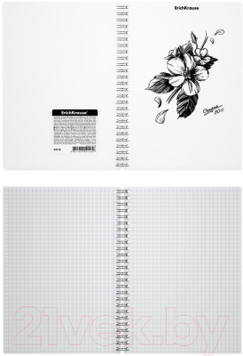 Изображение товара Тетрадь Erich Krause Blossom Black and White / 54118 (80л, клетка)