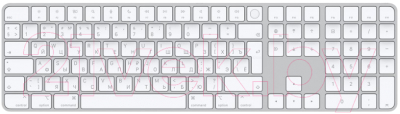 Клавиатура Apple Magic Keyboard with Touch ID and Numeric Russian / MK2C3RS/A