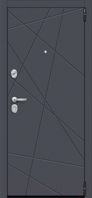 Входная дверь el'Porta Porta S-3 15/15 Graphite Pro/Super White/Лунный камень (98х205, правая)