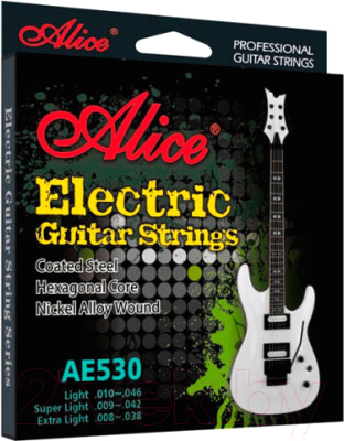 Струны для электрогитары Alice AE530L 532