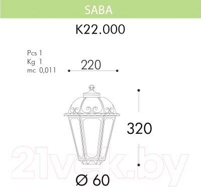 Плафон Fumagalli Saba K22.000.000.WXF1R