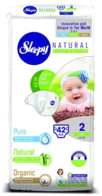 

Подгузники детские Sleepy Natural, Jumbo Pack Mini