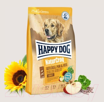 Сухой корм для собак Happy Dog NaturCroq Geflugel Pur&Reis / 60512 (4кг)