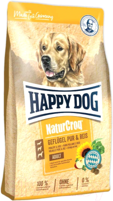 Сухой корм для собак Happy Dog NaturCroq Geflugel Pur&Reis / 60512 (4кг)