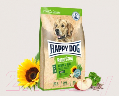 Сухой корм для собак Happy Dog NaturCroq Lamm&Reis / 60528 (4кг)