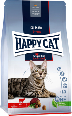 Сухой корм для кошек Happy Cat Culinary 1+ years Voralpen Rind / 70559 (4кг)