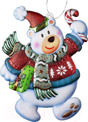 

Елочная игрушка Erich Krause, Разноцветный, Decor Мишка с подарками / 49584