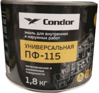 Эмаль CONDOR ПФ-115 (1.8кг, белый) - 