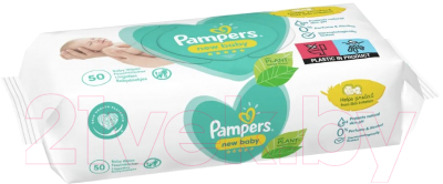 Влажные салфетки детские Pampers New Baby Sensitive (50шт)
