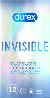 Презервативы Durex Invisible XXL №12 из натурального латекса (12шт) - 