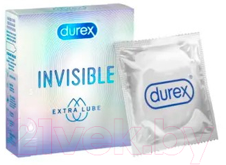 Презервативы Durex Invisible Extra Lube №3 из натурального латекса ультратонкие (3шт) — фото 2