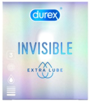 Презервативы Durex Invisible Extra Lube №3 из натурального латекса ультратонкие (3шт) - 