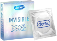 Презервативы Durex Invisible XXL №3 из натурального латекса ультратонкие (3шт) - 