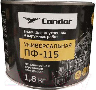 Эмаль CONDOR ПФ-115 (1.8кг, красный)