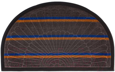 Коврик грязезащитный ComeForte Уют Мультиколор полукруглый 60x90 (серый)