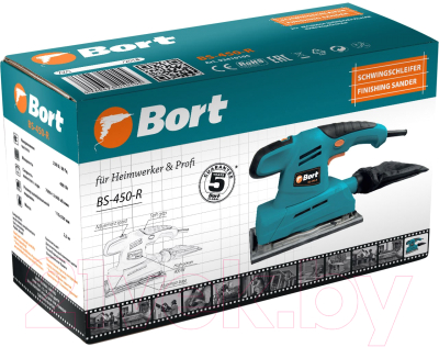 Вибрационная шлифовальная машина Bort BS-450-R (93410105)