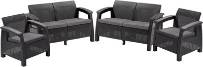 Комплект садовой мебели Keter Corfu Rest Set / 241725 (графит) - 