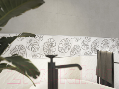 Изображение товара Декоративная плитка Cersanit Glory Листья A15920 (250x750, белый)