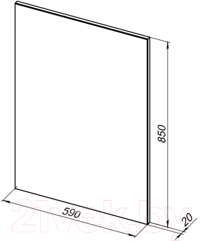 Зеркало Aquanet Lino 60 / 253905 (белый матовый)