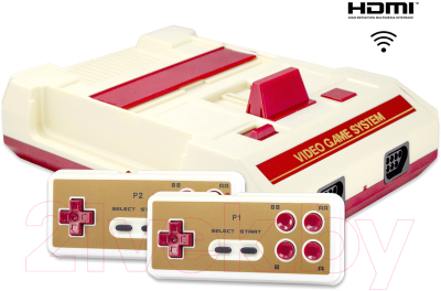 Игровая приставка Retro Genesis 8 Bit HD Wireless + 300 игр / ConSkDn77 (белый/красный)