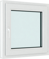 Окно ПВХ Brusbox Elementis Kale Одностворчатое Поворотно-откидное правое 2 стекла (700x700x60) - 