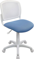 Кресло детское Бюрократ CH-W 296NX (спинка сетка белый TW-15/сиденье голубой 26-24) - 