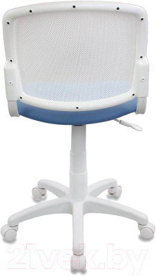 Кресло детское Бюрократ CH-W 296NX (спинка сетка белый TW-15/сиденье голубой 26-24)