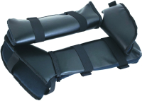 Защита голень-стопа для единоборств Спортивные мастерские SM-037 (XL, черный) - 