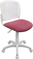 Кресло детское Бюрократ CH-W 296NX (спинка сетка белый TW-15/сиденье розовый 26-31) - 