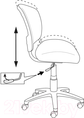 Кресло детское Бюрократ CH-W 296NX (спинка сетка белый TW-15/сиденье голубой 26-24)