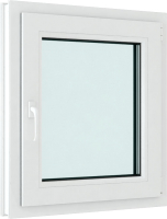 Окно ПВХ Brusbox Elementis Kale Одностворчатое Поворотно-откидное правое 3 стекла (1000x800x70) - 