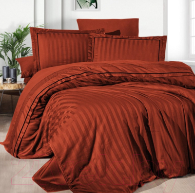 Комплект постельного белья DO&CO Delux Domenica Dark 1,5 / 11512 (красный)