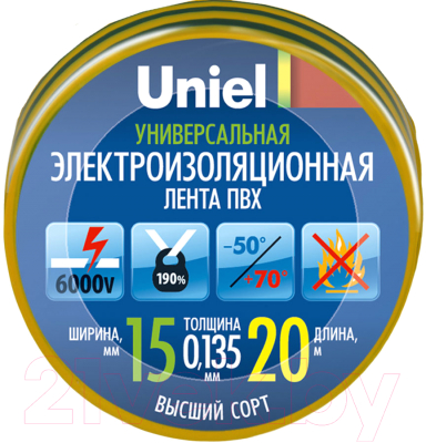 

Изолента Uniel, UIT-135P 20/15/01 / 04490