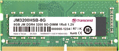 Оперативная память DDR4 Transcend JM3200HSB-8G