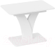 Обеденный стол ТриЯ Люксембург Тип 2 (белый/стекло белое матовое) - 